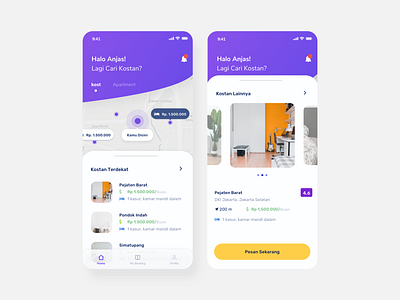 Kostan Rent Flat App app branding dasboard design flat graphic design illustration ios minimal product travel typography ui ux web website