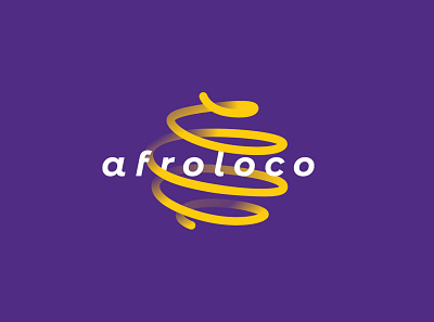 Afroloco - Hairdresser lounge in Krakow afro branding curly hair hairdresser logo lounge purple yellow