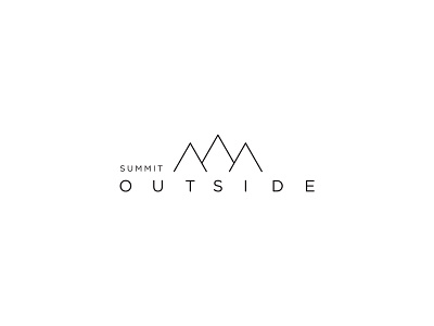 Summit Outside branding geometric gotham logo minimal mountains peaks rounded typography