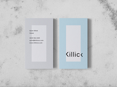 Killick Co. Card apercu branding logo minimal modern negative space portrait subtraction typography vertical