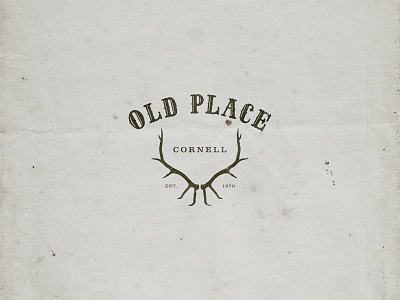 Old Place Full Identity antlers branding clarendon distressed horns identity rustic typography vintage western wood block type wood type