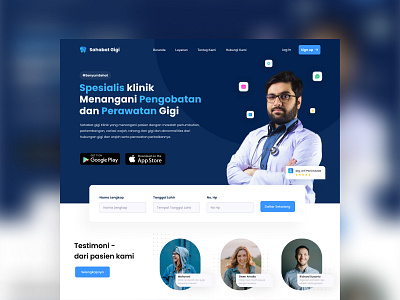 Sahabat Gigi Landing Page Website 3d animation app branding design figma freetemplate graphic design illustration landingpage logo motion graphics sketch ui ux vector web website