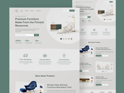 Design Furniture & Co Landing Page 3d animation graphic design logo motion graphics ui