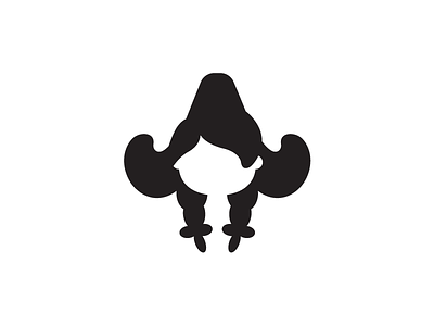 Cirkels Dutch Girl Logotype black white branding dutch gestalt icon logo
