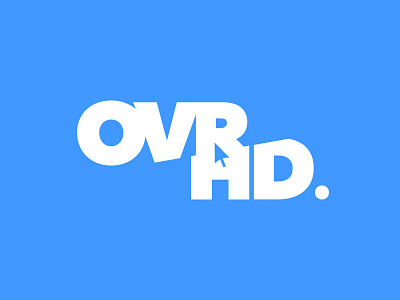 OVR HD Logotype blue bold branding logo logotype mouse cursor tech