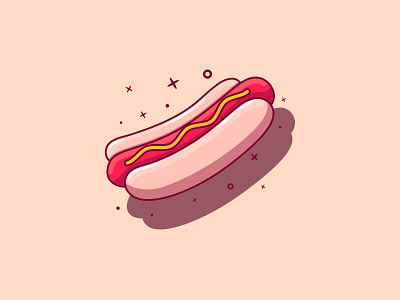 HOT DOG branding clean daily design digitalart flat illustration illustrator logo vector
