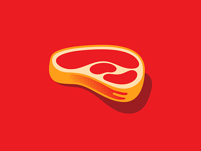Wanna meat!? 🥩 daily design digitalart flat food icon illustration meat vectorartwork