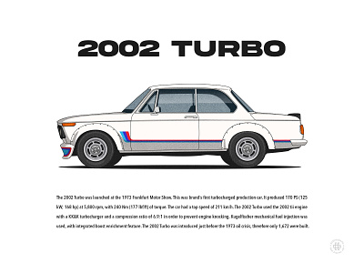 2002 Turbo auto automotive clean design digitalart digitalartist flat german illustration turbo typography vector vectorartwork