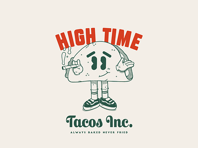 High Time Tacos artwork design digitalart flat graphic design illustration me merch merchandise vectorartwork