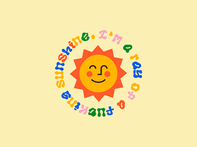 I'm a ray of o f**kin' sunshine! artwork clean design flat idea illustration logo patch spring sticker summer sun sunshine vector