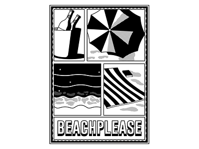 Beach Please... beach beachplease branding clean design digitalart flat graphic design illustration logo mono monochrome story storytelling summer vector vectorartwork
