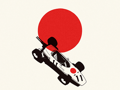 Red Sun's Legacy automotiveart carart design digitalart drivetastefully f1 flat formula1 honda illustration japan vectorartwork vintage