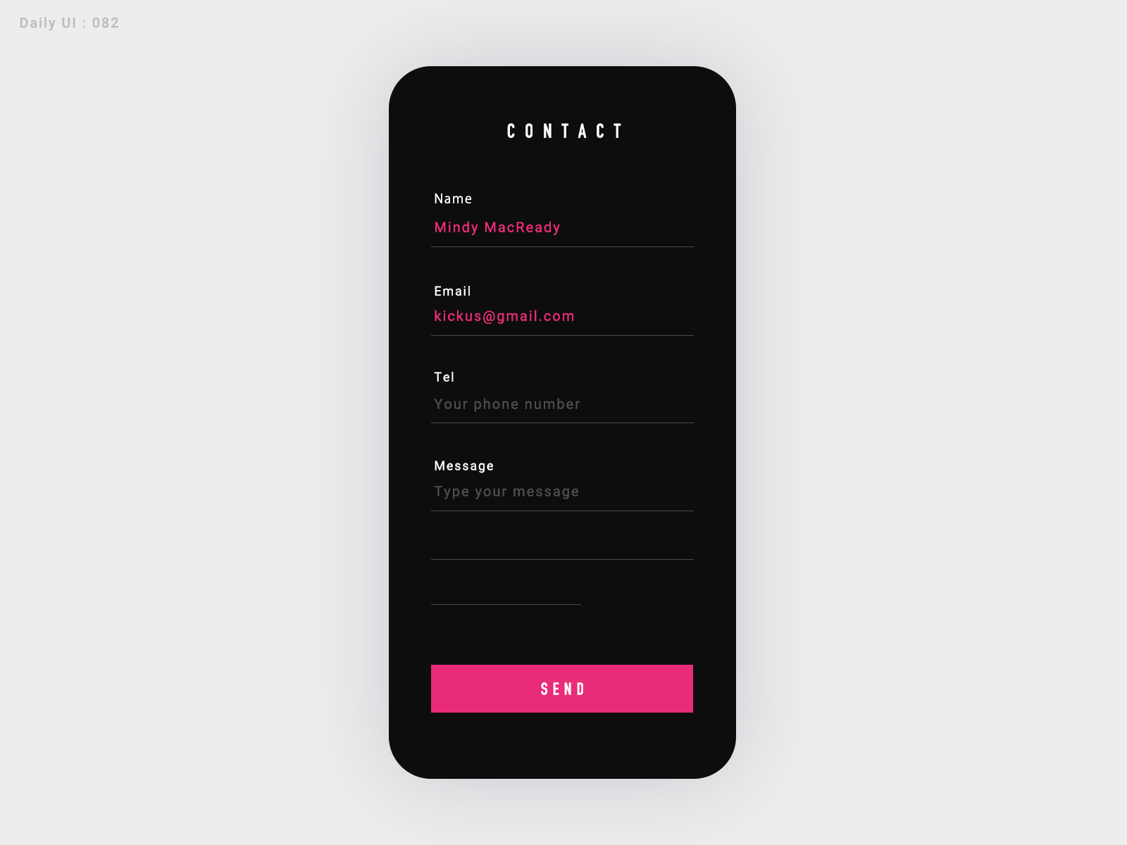 Daily ui challenge 082 form by rimbird on dribbble