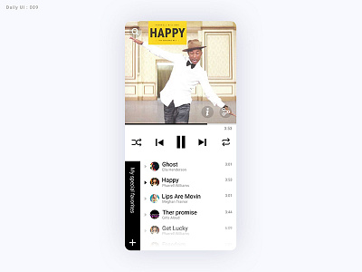 Daily UI Challenge #009 - Music Player