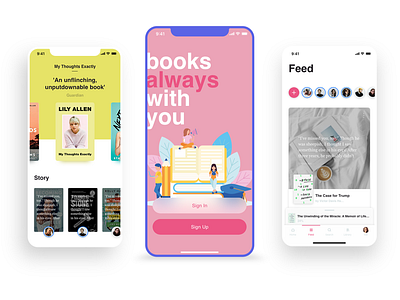 Book Store app apple design flat illustraion ios ui ui ux uidesign