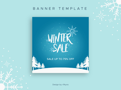 Winter Sale Banner Design Template for Social Media