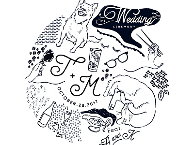 Weddinglogo branding design illustration logo wedding