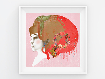 sweet art collageart design illustration poster