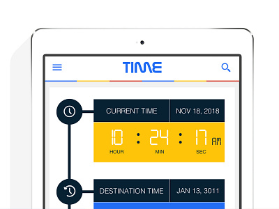 Time Travel App hi fidelity ios native time travel wireframes