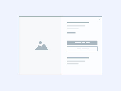 Item Layer Wireframe core low fidelity minimal modal wireframe