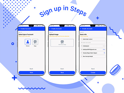 SignUp in steps