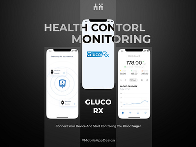 GlucoRX health control mobile app app design health health control mobile mobile app product design tracking ui ux uxiu