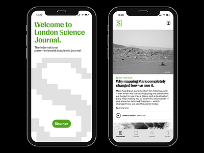 London Science Journal – UI exploration