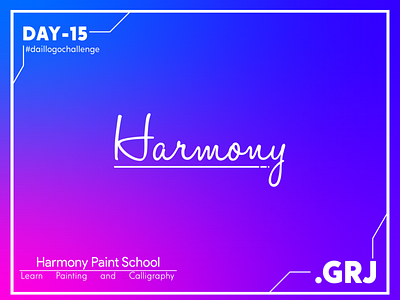 Harmony Paint School-Challenge 15 brand branding color colorful dailylogochallenge design harmony illustration illustrator lettering logo logo challenge logo design concept logotype logotype design minimal paint painting type typography