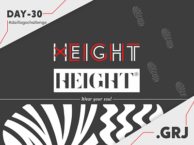 Height-Challenge 30 brand branding dailylogochallenge design flat icon illustration illustrator logo logo challenge logo design concept logotype minimal shoe shoelace shoes sneaker sneakers typography vector