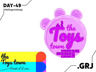 The Toys Town Challenge 49 babies brand design icon illustration kid kids logo play toy toy design toy store