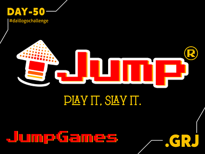 Jump Games Challenge 50 app arcade arcade game brand branding dailylogochallenge design game game app icon illustration illustrator logo logo design concept logotype logotype design type typography vector videogames