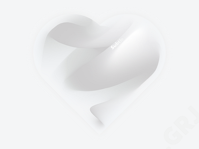 Subtle Heart design flat heart illustration meshfill minimal subtle vector vibes white