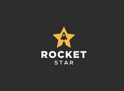 Rocket Star app icon branding company logo elegant icon logo logo design logos minimalism modern redesign rise rocket siimple simple star startup symbol web logo yellow