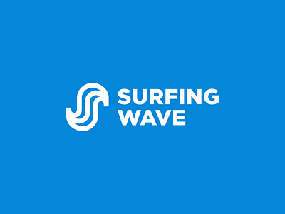 Surfing Wafe agency logo app logo atlantic branding company logo logo logo design logos mark market minimal minimalist logo ocean rebranding sea simple surfing symbol wave web logo