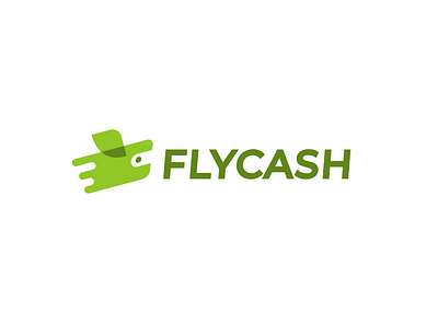 FLY CASH app icon branding company logo fly green icon logo logo design logos payment app rebranding simple symbol wallet walletapp web logo