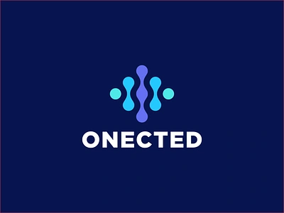 ONECTED agency logo app icon branding company logo connect connected icon line logo logo design minimal modern redesign simple symbol symbols symmetry tech web logo