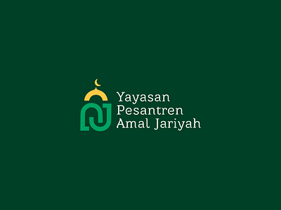 Islamic School aj boarding school branding dome flat green icon islamic isometric design istanbul logo logo design logotype minimal mosque muslim school simple web website