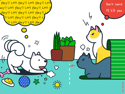 Communication bbans bbanskim cat design dog drawing graphic graphicdesign illustraion illustrator picture