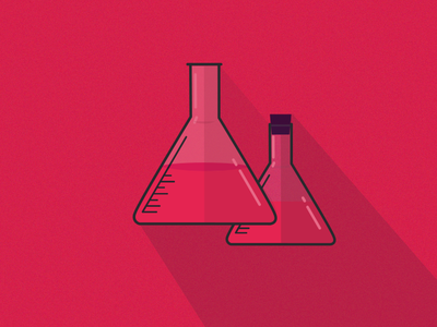 Minilab chemist chemistry color flat flatdesign laboratory pink vector