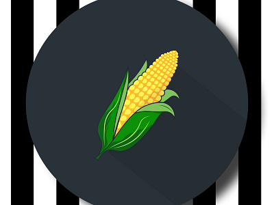 Corn branding color corn design flat illustration logo vector