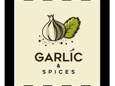 Garlic branding design flat garlic illustration logo vector art