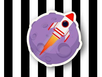 Cosmic cosmology flat illustraor illustration logo space sticker sticker design vector vectorart