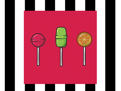 Lollipops color design flat illustration logo lollipop lollipops typography vector vector art webdesign