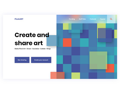 PixleART landing website