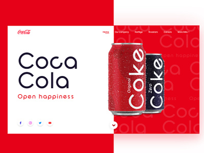 Coca-Cola App for web app design branding design landing page photoshop ui ui design web design website xd design