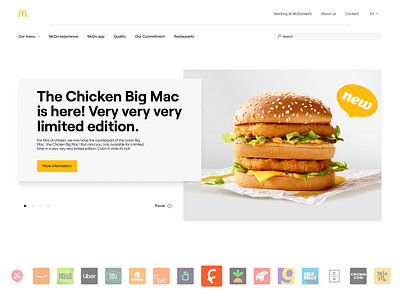 McDonald’s Website Redesign branding figma ui ui design ux web design