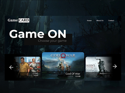 landing page for game stor website games photoshop ui design web design website xd