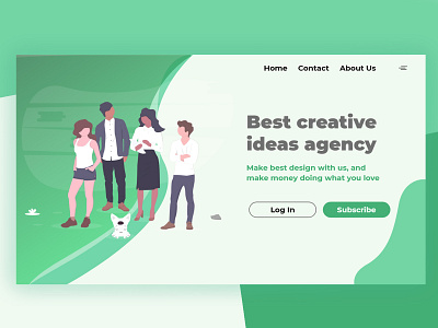 landing page illustration landing page photoshop simple ui design web design xd xd design