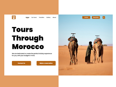 Tourism website landing page photoshop simple tourism ui design web design xd design