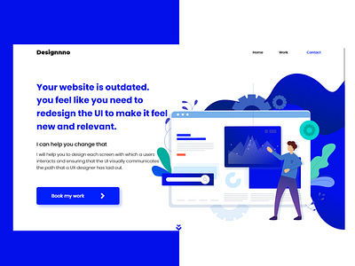 my portfolio land page design illustration landing page ui design vector web design xd design